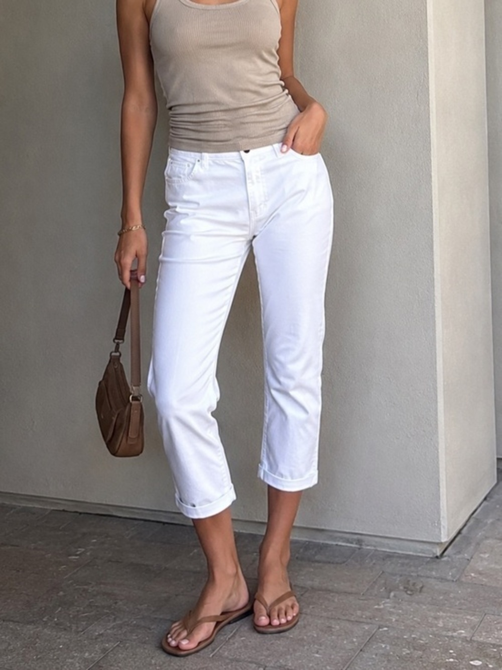 CALVIN KLEIN JEANS WHITE PANTS SIZE 14 women cotton white pants cropped pants